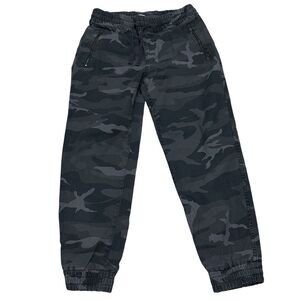 Aritzia TNA camouflage mid rise gray jogger style cotton pants Sz Small‎ Y2K
